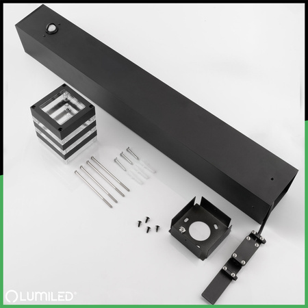 Venkovní zahradní lampa E27, LED snímač pohybu sloupek 80cm TAXUS 2 LUMILED