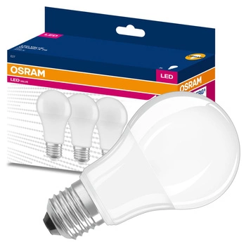 3x LED žárovka E27 A60 10W = 75W 1055lm 3000K Teplá bílá 200° OSRAM HODNOTA