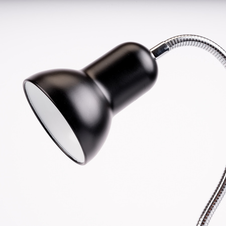 Stolní lampa Stolní nastavitelná DONA Školní noční světlo E27 Klip Černá LUMILED