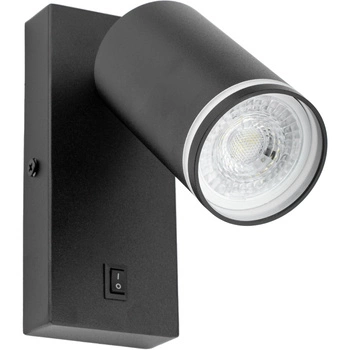 Nástěnné svítidlo GU10 RING s černým vypínačem