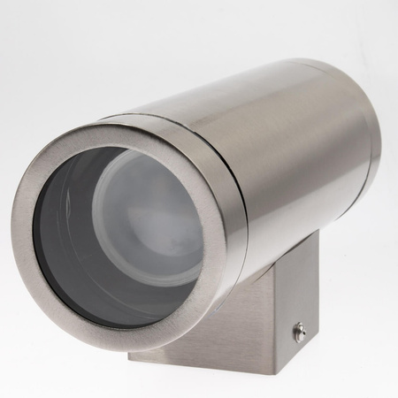 Zahradní fasádní svítidlo horní a spodní LED QUAZAR 10 GU10 IP44 KOBI ALUMINIUM CHROME