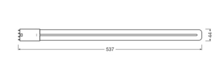 LED žárovka DULUX 2G11 25W = 55W 2950lm 3000K teplá bílá FILAMENT LEDVANCE