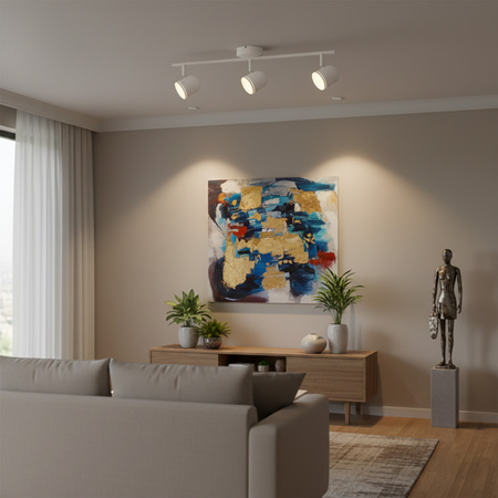 Stropní/nástěnné svítidlo nastavitelné 12.6W LED RAWI 3 bílá 3000K GOLDLUX (Polux)