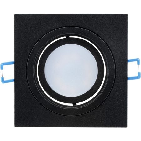 Svítidlo HALOGEN GU10 MR16 Square Black CASSIO LUMILED + LED žárovka GU10 6W = 60W 580lm studená bílá