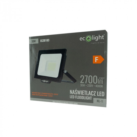 LED reflektor Reflektor 30W 2700lm 4000K Neutrální IP65 NL-1 Ecolight