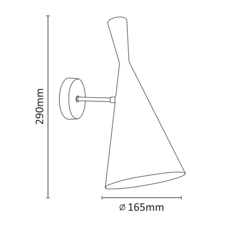 Reflektor nástěnné lampy pro LED E27 MODERN W306-C bílá a zlatá - GOLDLUX (Polux)