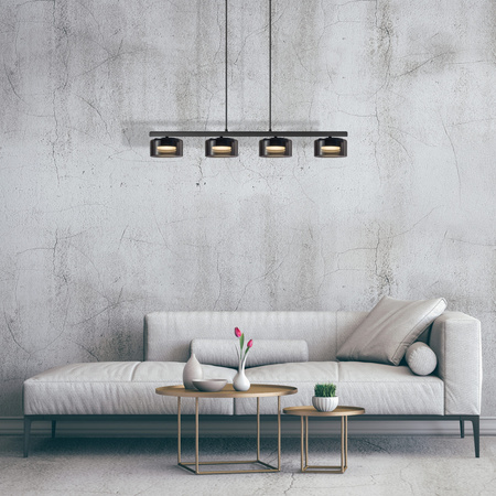 Sanico Goldlux 4x GX53 Black Ophelia Závěsné stropní svítidlo