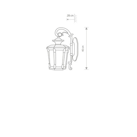 Zahradní lampa Nástěnná lampa AMUR I 4692 E27 IP23 Copper Nowodvorski