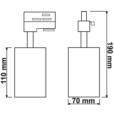 Sada osvětlovacích kolejnic 1m kolejnice + 2x LED kolejnice Bodové světlo GU10 BÍLÁ s ozdobným kroužkem