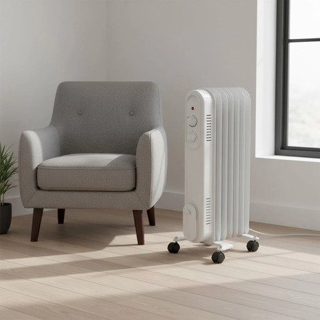 Olejový ohřívač 1500W 3 výkonové stupně bílý Sanico Goldlux