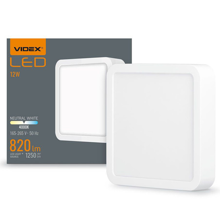 LED panel pro povrchovou montáž Plafond 12W 1250lm 4000K neutrální bílá Videx