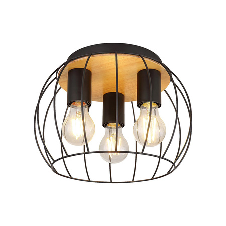 Dekorativní stropní svítidlo 4x E27 Black Industrial Kamala Rabalux