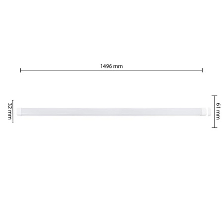Lineární svítidlo LED 54W 5820lm 6500K studená 120° bílá plochá Masterled