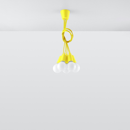 DIEGO LED závěsné stropní svítidlo 5xE27 Overhang Yellow SOLLUX