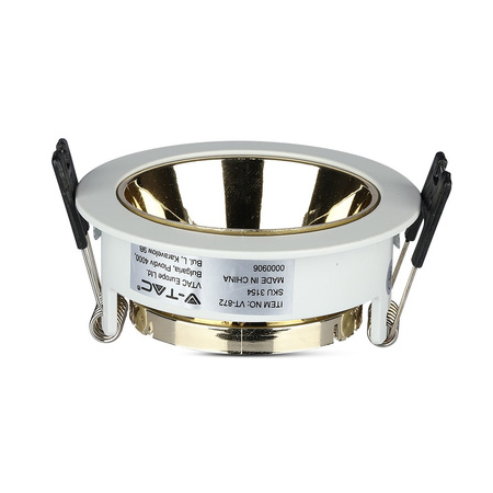 Zapuštěné stropní svítidlo GU10 Očko kulaté Bílá/Zlatá VT-872 V-TAC