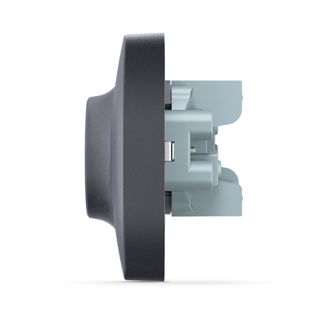 Kontakt 16A dvojitá zásuvka pod omítku černá BINERA VIDEX