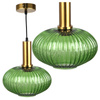 NORFOLK E27 převislá stropní lampa zelená GOLDLUX (Polux)