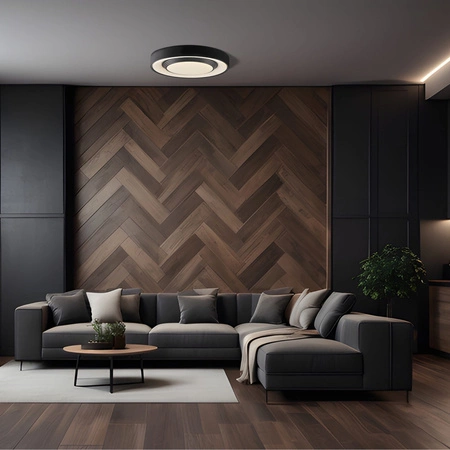 Stropní svítidlo LED Plafond 72W 8000lm CCT 120° White Black IP44 Pilot Dimmable Sigmund Sanico Goldlux