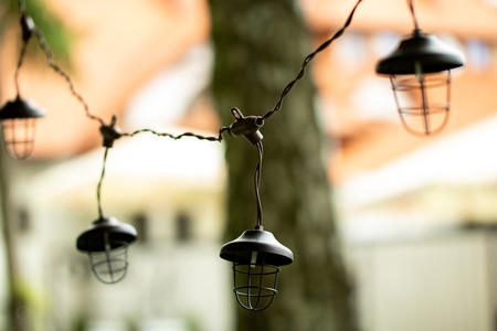 SOLAR GIRLAND 10x kovová lucerna 4.5m zahradní dekorativní 3000K Teplá bílá