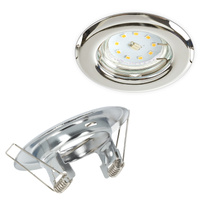 Halogenové zapuštěné bodové svítidlo GU10 Chrome Round Kobi pro zápustnou montáž
