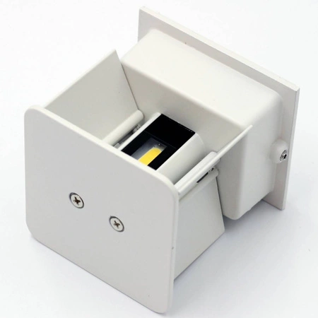 Zahradní nástěnná lampa 2x 3W, 4000K IP54 Bílý LEO LUMILED