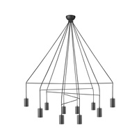 IMBRIA Stropní svítidlo 9680 Nowodvorski Black 10xGU10 Pendant Steel Geometric