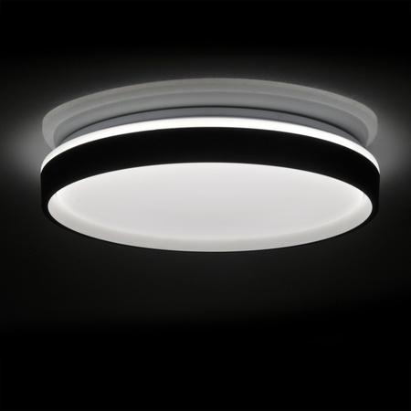 Stropní svítidlo LED Plafond 48W 5300lm CCT 120° White Black IP44 Pilot Dimmable Jadwiga Sanico Goldlux