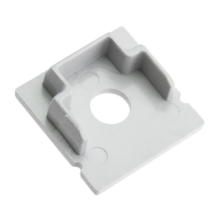 Záslepka pro Povrchový Profil KM38, s Otvorem Šedá Plastová LUMILED