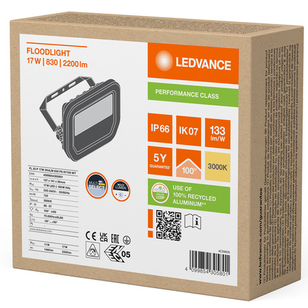 LED reflektor 17W 2200lm 3000K IP66 bílý LEDVANCE reflektor