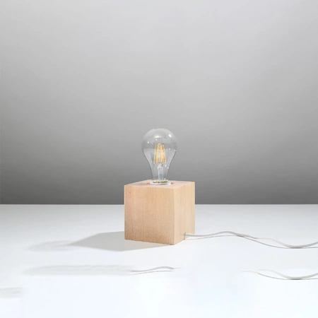 ARIZ E27 Noční stolní lampa Přírodní dřevo SOLLUX