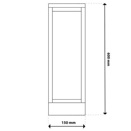Venkovní zahradní lampa 10W, LED sloupek 60cm HOSTA LUMILED
