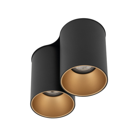 EYE TONE II Plafondová lampa 8087 Nowodvorski Černo-zlatá 2xGU10 Stropní bodová lampa Moderní