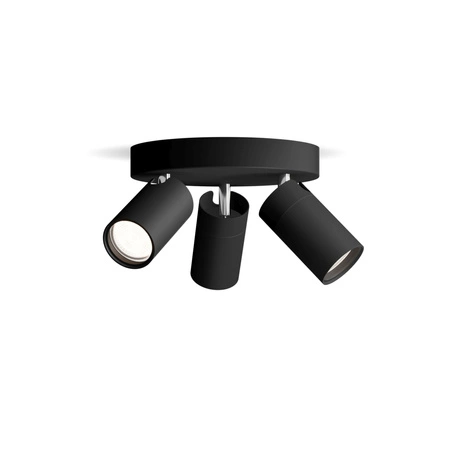 Reflektorové stropní svítidlo 3x GU10 IP44 černé Kosipo Philips