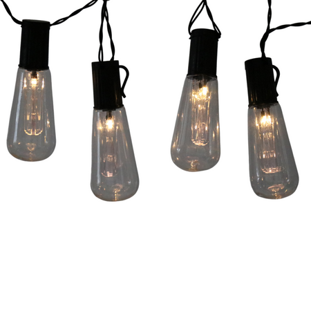 LED zahradní girlanda na baterie 2.6 m. napájení 2xAA EDISON baterie. černá GOLDLUX (Polux)