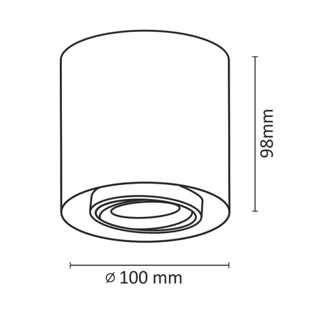 Spot GU10 Black Gold XENO Sanico Goldlux Svítidlo pro povrchovou montáž