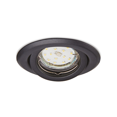 Zapuštěné halogenové bodové svítidlo GU10 černé kulaté Kobi