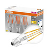 3x LED žárovka E27 A60 CL 11W = 100W 1521lm 2700K Teplá bílá 300° Vlákno OSRAM BASE