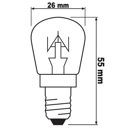 E14 25W T26 OSRAM Speciální žárovka do chladničky