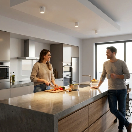 Povrchové svítidlo E27, TUBA SPOT Stálá Kulatá Bílá APUS 13 LUMILED