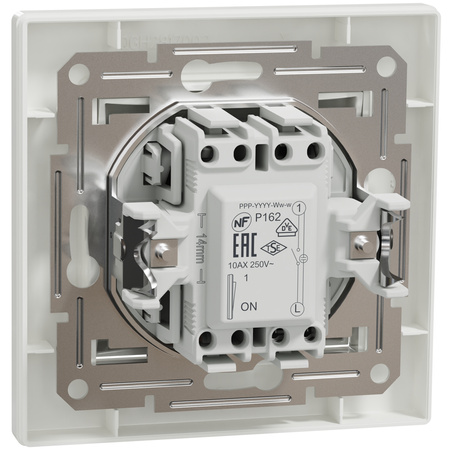 Jednopólový vypínač s podsvícením a rámečkem SCHNEIDER ASFORA pod omítku