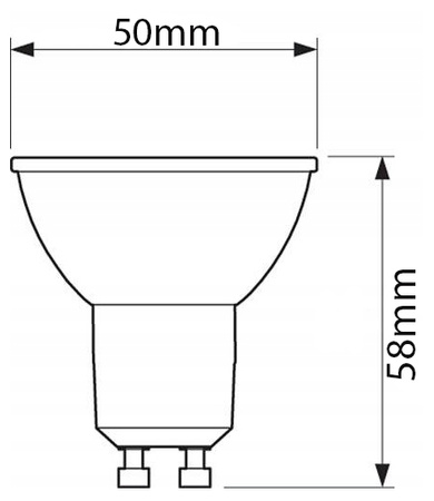 10x Žárovka LED GU10, 3W = 20W 270lm 3000K Teplá bílá 120° LUMILED