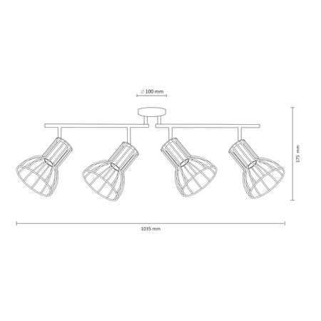 Nástěnné svítidlo Spot Sofia 4xE14 GOLDLUX (Polux)