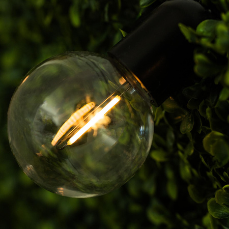 LED Solární řetěz, 20x LED Ozdobné Kuličky 11.58m 3000K Teplá bílá LOVO LUMILED