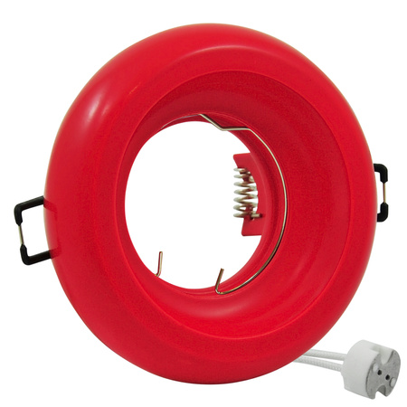 Helios GOLDLUX (Polux) zapuštěné sádrové stropní svítidlo. kulaté. červené lesklé MR16