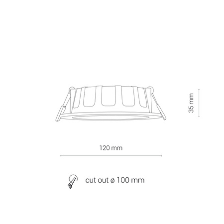 LED zapuštěné koupelnové stropní svítidlo CL KOS 8782 8W 3000K IP44 White Nowodvorski