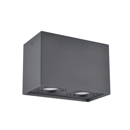 Přisazené stropní svítidlo Hadar Q2 2xGU10. pohyblivé. obdélníkové. černé