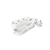 Síťový prodlužovací kabel Zástrčka 3 x uzemněná zásuvka Napájecí pásek 3m Bílá Linea Kobi