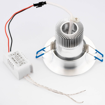 Stropní svítidlo 5W zapuštěné LED DOWNLIGHT DEEP kulaté 4000K 400lm stříbrná