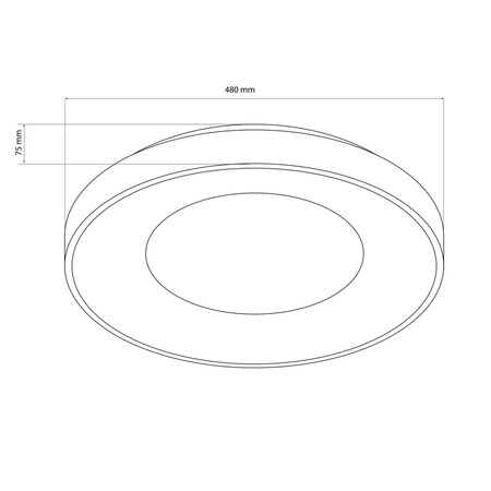 Plafond LED stropní svítidlo 72W 8000lm CCT 120° Bílá černá IP44 Pilotní stmívatelné Witold Sanico Goldlux