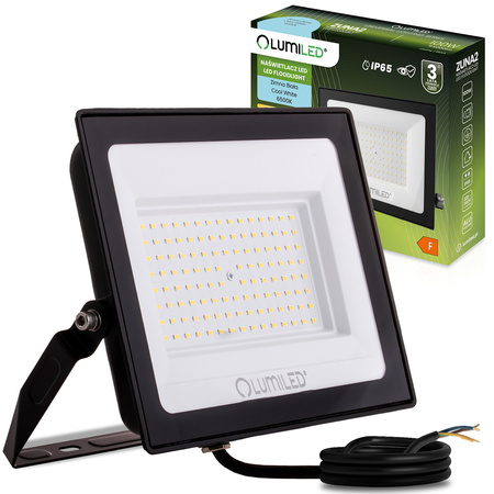 LED Reflektor 100W, 9000lm 6500K IP65 Černá ZUNA2 LUMILED